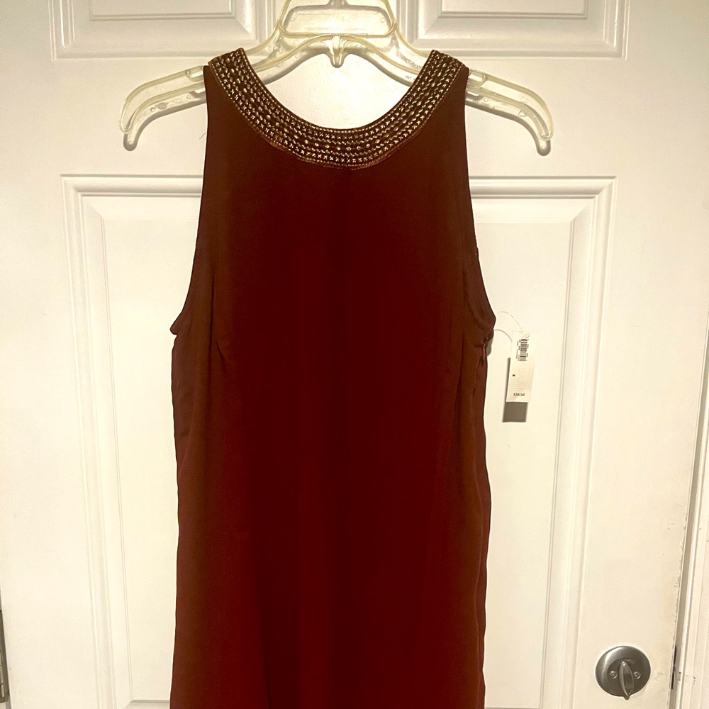 Maroon sleeveless dress lightweight